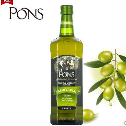 棒氏PONS西班牙原瓶原装进口特级初榨橄榄油1000ml