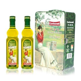 Carbonell卡波纳西班牙原瓶原装进口特级初榨橄榄油750mＬ＊2TH礼盒